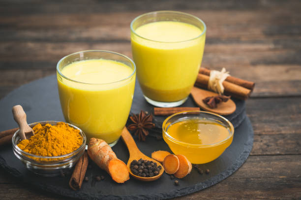 istock Turmeric golden milk latte with honey and cinnamon 1287457182