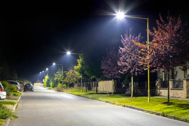 istock safe residential area with modern LED lighting at night 1287460010