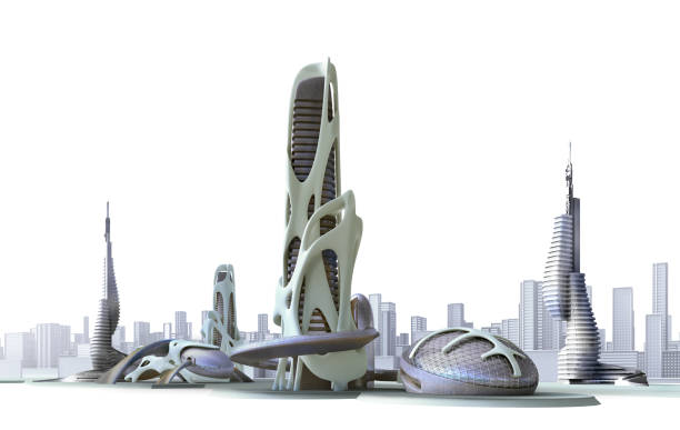 istock Futuristic city architecture and skyline 1287462407