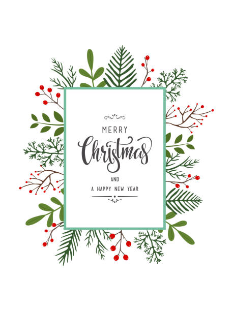 weihnachten rahmen hintergrund. vektor-illustration - christmas card stock-grafiken, -clipart, -cartoons und -symbole