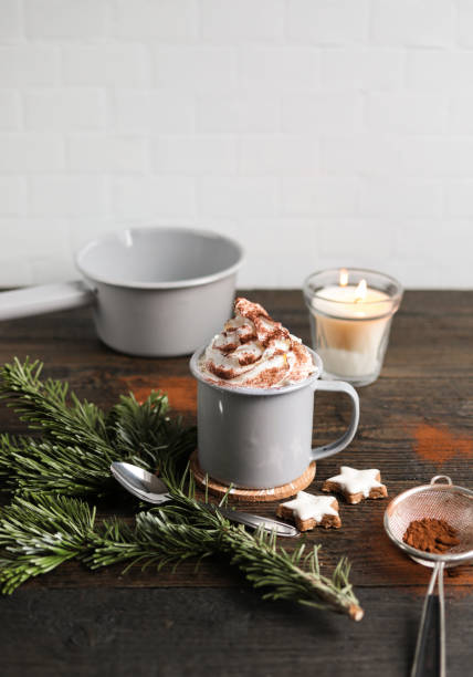 istock Hot Chocolate with Fir branch and Christmas Cookies 1287468721