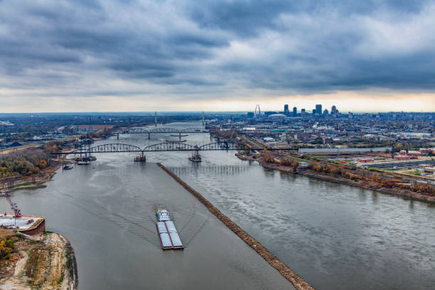 istock Barge on the Mississippi 1287469973