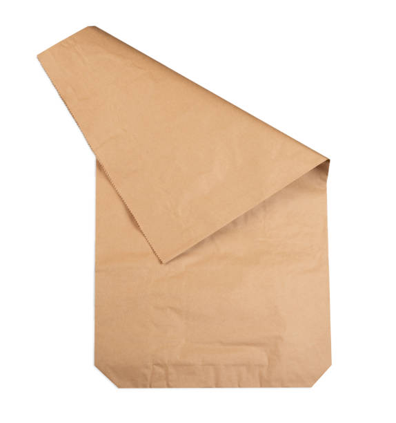 istock Paper bag on an isolated white background. 1287470175