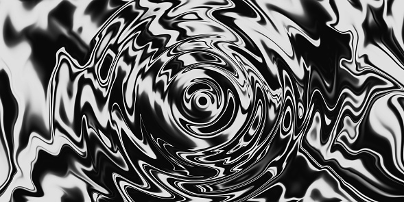 Abstract Spiral Background Black White Vortex Swirl Marble Liquid Pattern Art Digitally Generated Image Design template for presentation, flyer, card, poster, brochure, banner