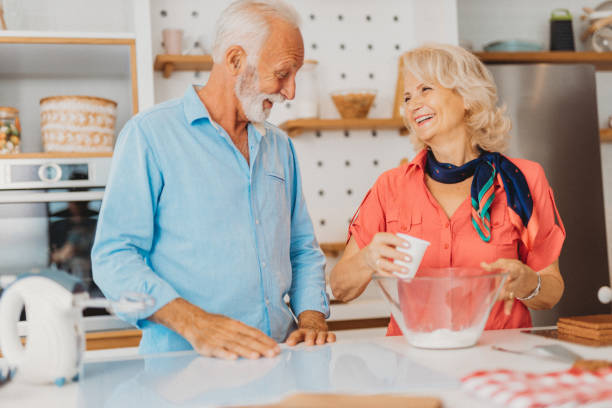 istock Senior couple at home 1287474427
