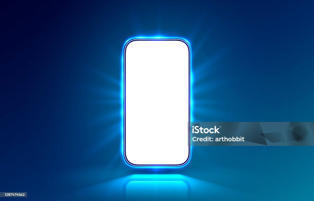 Mobile Display Vector Smartphone Mobile Screen Technology Mobile Display Light Vector Stock ...