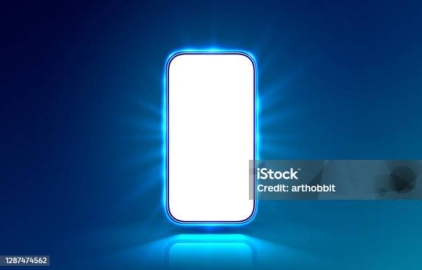 Mobile Display Vector Smartphone Mobile Screen Technology Mobile Display Light Vector Stock ...