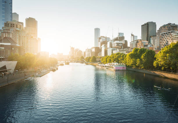sunset, Yarra River, Melbourne, Victoria, Australia