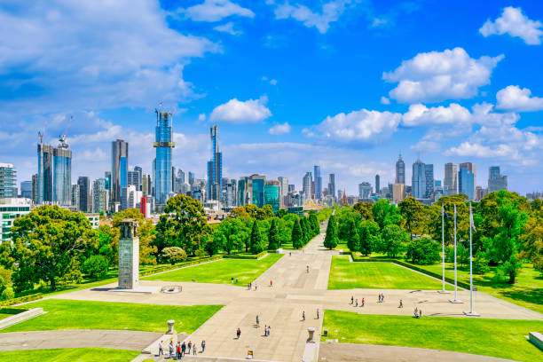 istock Melbourne facing the centre from the war memorial 1287477272