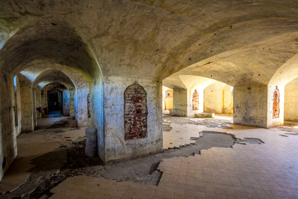istock Dark and creepy vaulted dungeon 1287479242