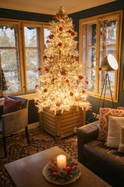 istock Beautiful Christmas tree in an apartment 1287483511
