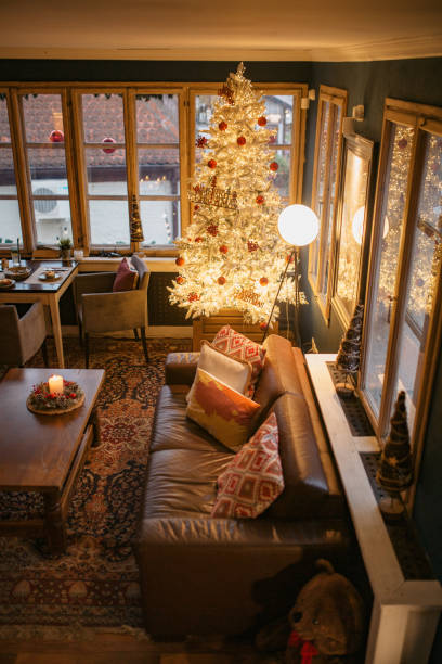 istock A high angle view of a beautiful Christmas tree in an apartment 1287483534