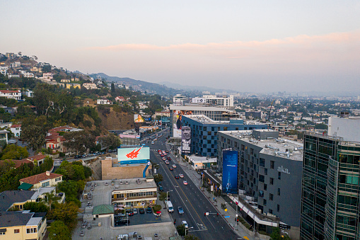 An Aerial image of West Hollywood, California.