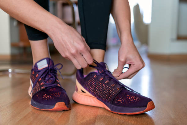 istock Young muslim woman getting ready for morning run 1287491138