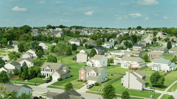 istock Suburban Houses in Ohio - Aerial 1287492921