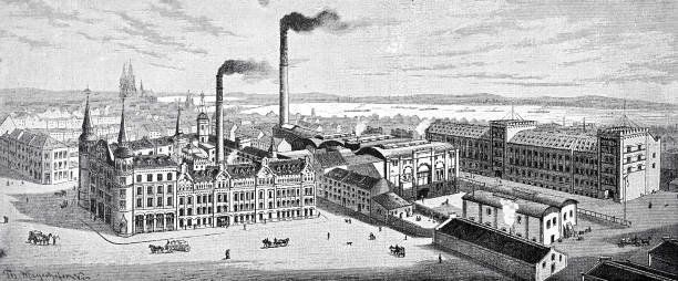 illustrations, cliparts, dessins animés et icônes de stollwerck chocolate- and sugar company, cologne - built structure germany history 19th century style