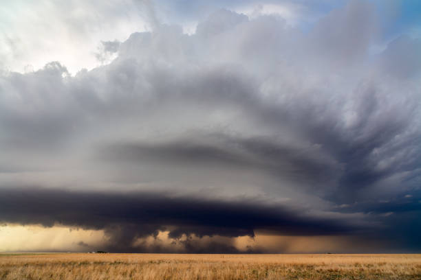 istock Dark, ominous storm clouds from a supercell thunderstorm 1287498848