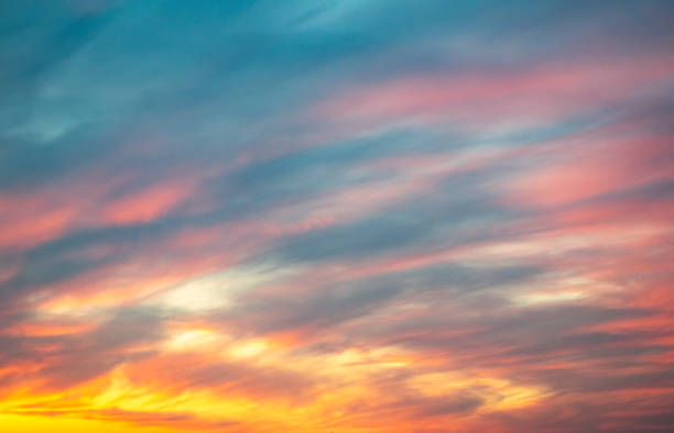 istock Colorful evening sky over the city 1287500765