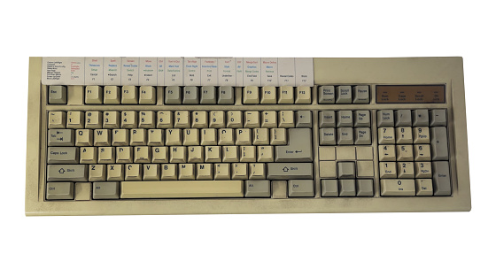 vintage desktop computer mechanical keyboard  from the nineties
