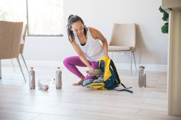 istock Working out around home without traditional equipment 1287512288