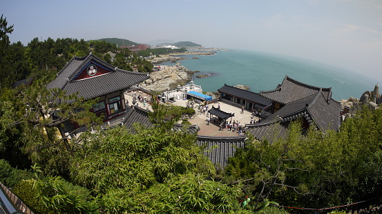 Haedong Yonggung Temple is a Buddhist temple in Busan, South Korea. The temple was built in 1376