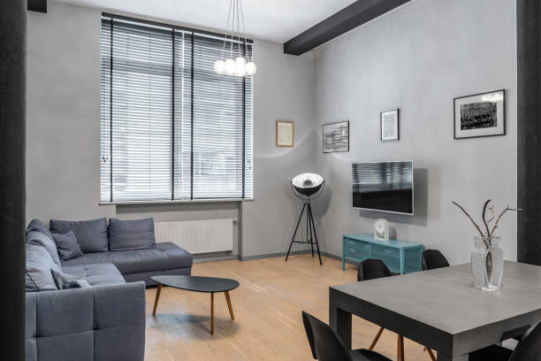 istock Stylish living room in loft 1287515211
