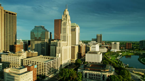 istock Evening Sunlight on Riverfront of Columbus, Ohio 1287523973