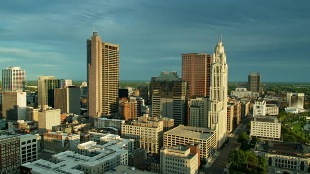 istock Evening Sunlight on Columbus, Ohio - Aerial 1287523992