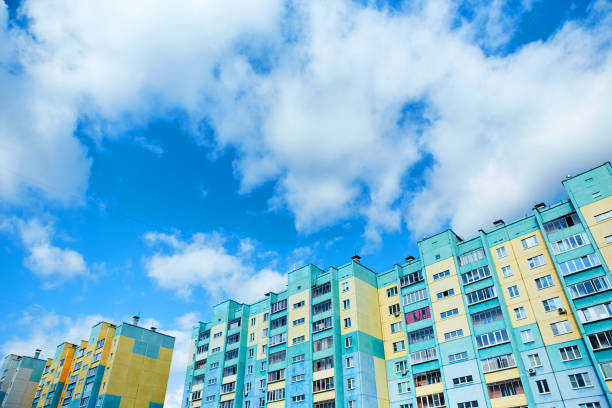 istock New multi-storey apartment buildings, all identical and devoid of personality 1287528028