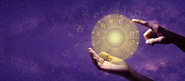 istock Zodiac wheel. Astrology concept. Copy space. 1287529004