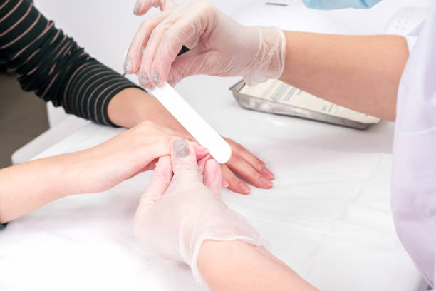 istock The process of creating a beautiful and neat manicure 1287529810