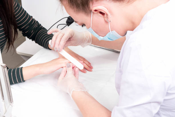istock The process of creating a beautiful and neat manicure 1287529839