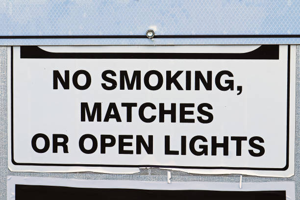 istock A No Smoking Matches or Open Lights sign 1287531786