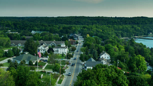 istock Cars on Lakefront in Egg Harbor, Wisconsin 1287532415