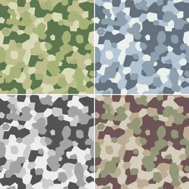 Vector illustration of Modern Seamless Geometric Camouflage GeoCam
