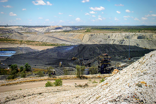 Open cut coal mine in the Bowen Basin in Queensland