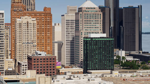 istock Downtown Detroit - Aerial 1287534411