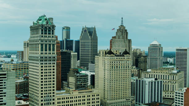 istock Downtown Detroit - Aerial Shot 1287534413