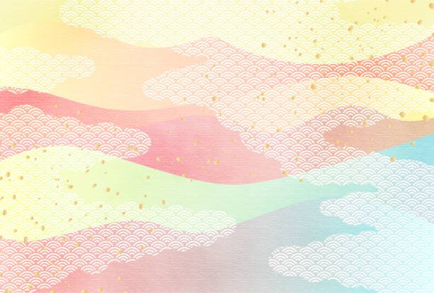 japán hagyományos design. vektor illusztráció. - japán kultúra témájú stock illusztrációk