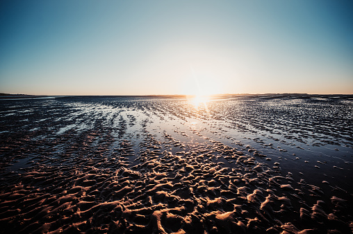 Golden sand sunset beach, Sylt / Germany
