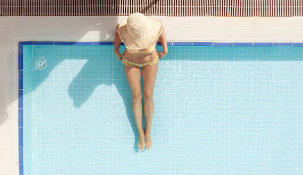 istock Woman relaxing in swimming pool 1287543035