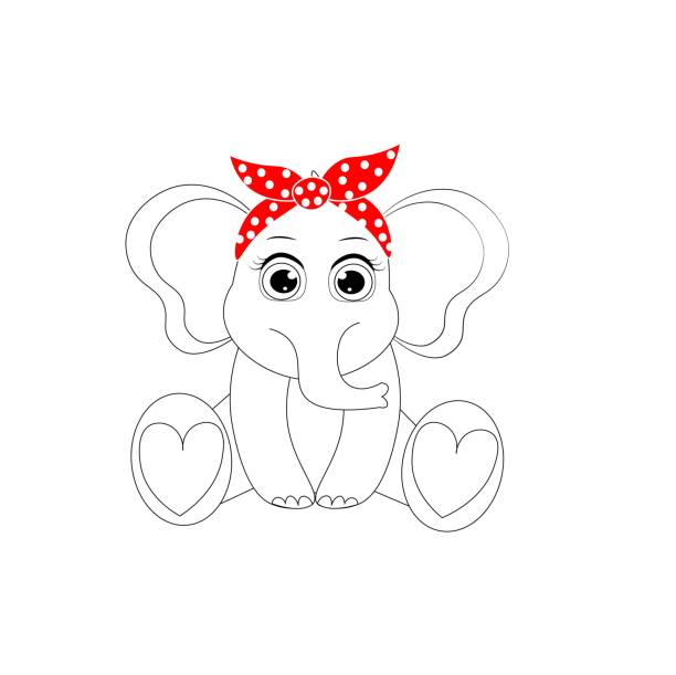 niedlichen elefant cartoon vektor illustration - backgrounds elephant illustration and painting india stock-grafiken, -clipart, -cartoons und -symbole