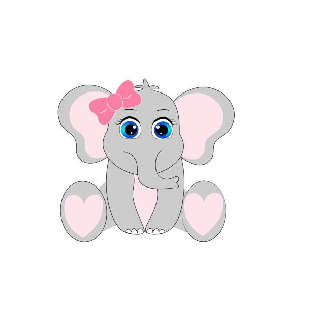 niedlichen elefant cartoon vektor illustration - backgrounds elephant illustration and painting india stock-grafiken, -clipart, -cartoons und -symbole