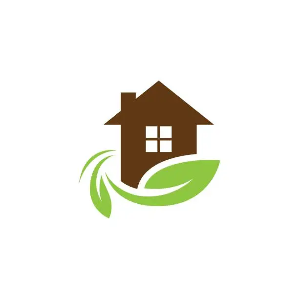 Vector illustration of Eco home logo images