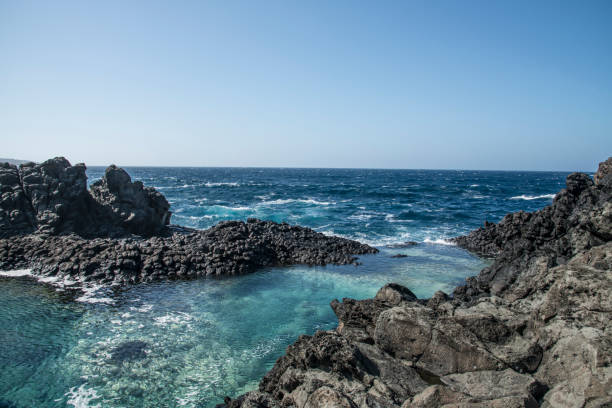 Sea in Pantelleria island stock photo