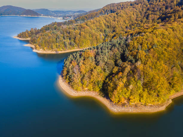 istock Solina Lake - aerial view 1287553098