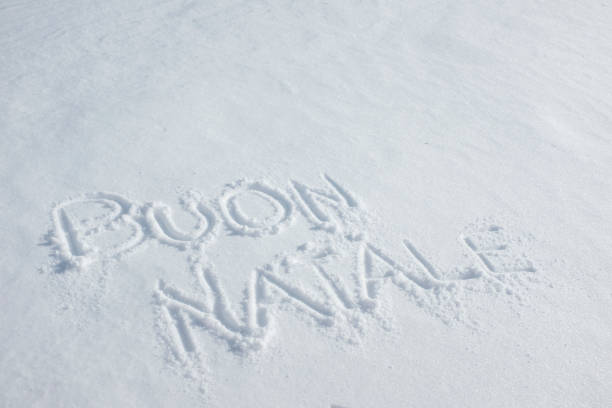 istock Merry Christmas written in the snow 1287556476