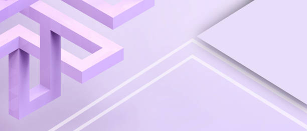 istock Abstract background Modern purple geometry Creative is beautiful and simple with copy space.poster, greeting cards, headers,website - 3d rendering 1287556780