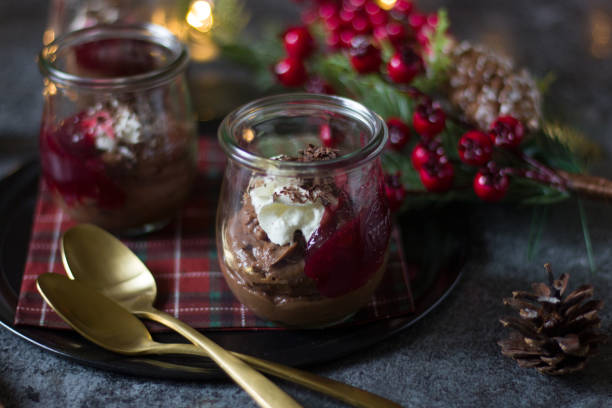 istock Christmas dessert in a glas 1287560691