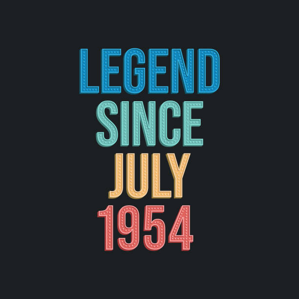 Legend since July 1954 - retro vintage birthday typography design for Tshirt Legend since July 1954 - retro vintage birthday typography design for Tshirt 1954 illustrations stock illustrations